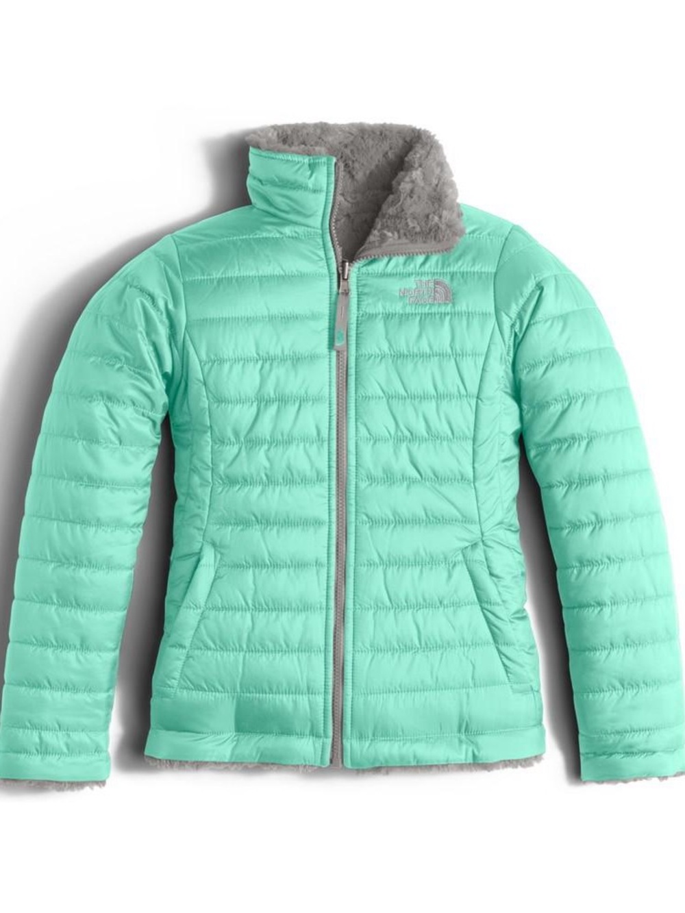 THE NORTH FACE | Mossbud Swirl reversible puffer/thermal fleece jacket (M 10-12)